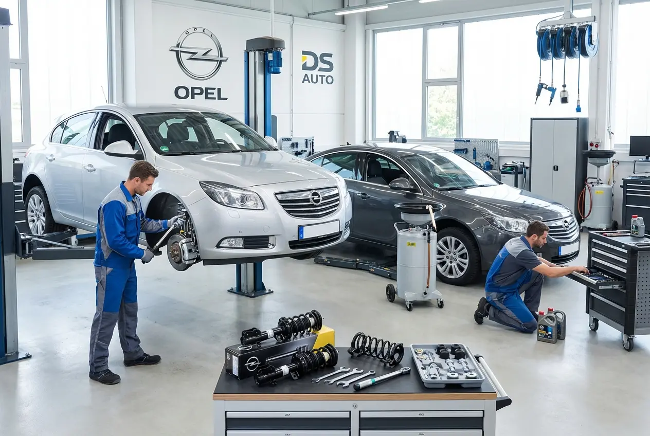 Замена передних и задних стоек амортизаторов Opel в автосервисе DS Auto в Жуковском
