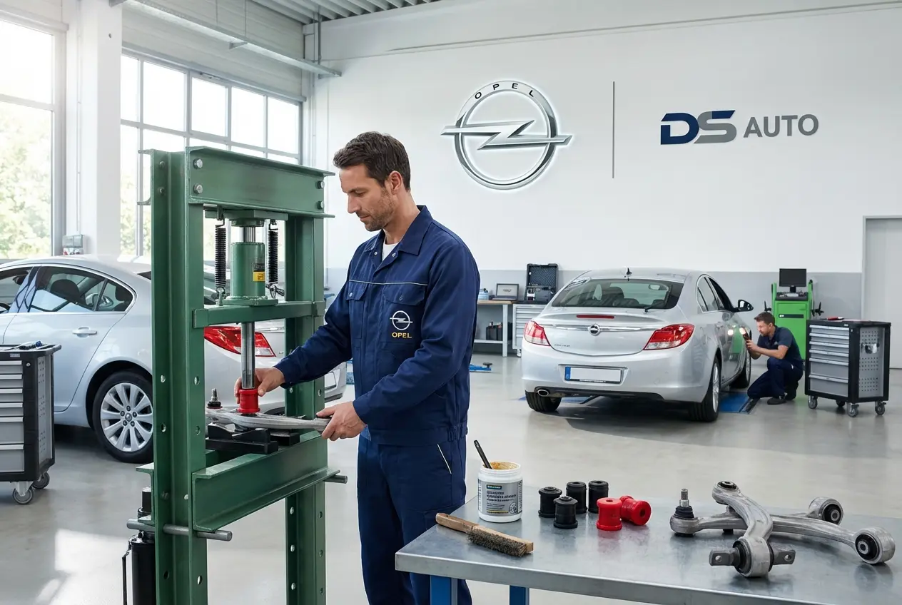Замена сайлентблоков передних рычагов Opel в автосервисе «DS Auto» в Жуковском
